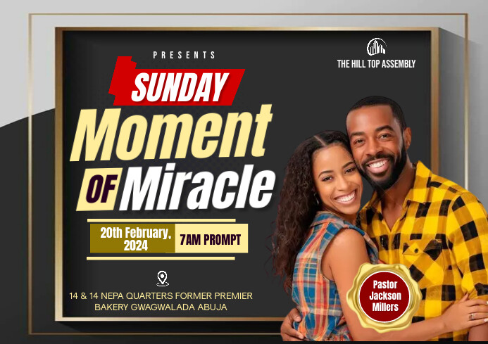 Professional Church Flyer A1 template