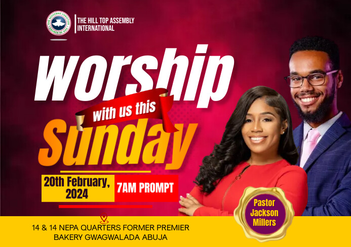 Professional Church Flyer A2 template