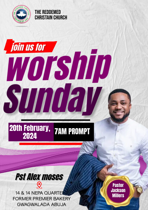 Professional Church Flyer A4 template