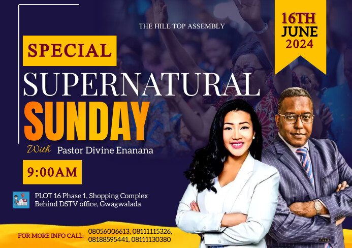 Professional Church Flyer A5 template