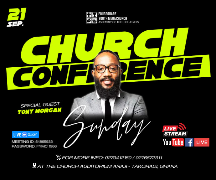 Professional Church Flyer Medium Rectangle Template | PosterMyWall