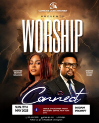 Коричневый Church Worship Event Instagram Portrait Template