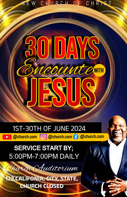 Copy of Professional Church program Flyer (us Letter) | PosterMyWall