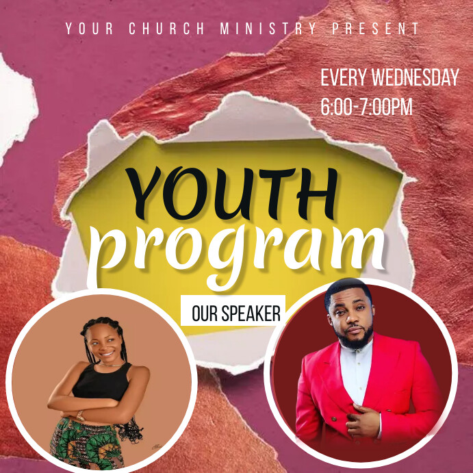 Program Flyer Poser Copy of Professional Church Program Poster Flyers Rev | PosterMyWall