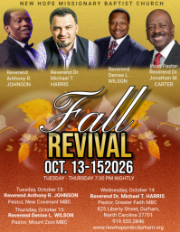 Church Revival Event Рекламная листовка Template