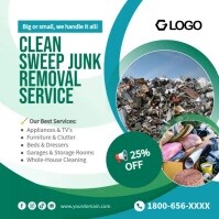 Professional Clean Sweep Junk Removal Service Instagram Post template