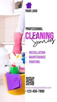 professional cleaning service Historia de Instagram template