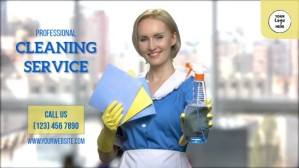 Professional Cleaning Service Digitalt display (16:9) template