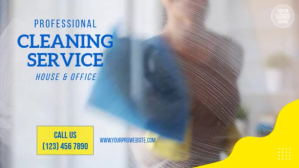 Professional Cleaning Service Business Promo 16:9 Video Digitalt display (16:9) template