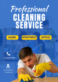 professional cleaning service A2 template