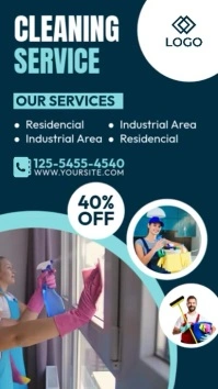 professional cleaning service flyer Instagram Reel template
