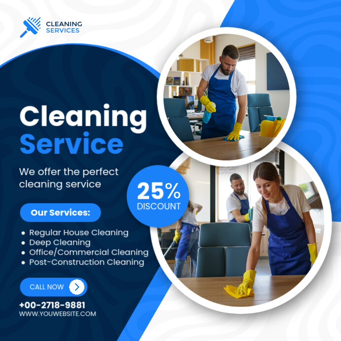 Professional Cleaning Service Poster Template Instagram Post | PosterMyWall