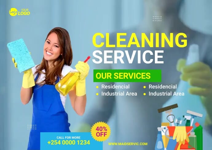 Clean Professional Add Professional Cleaning Services Ad Template | PosterMyWall