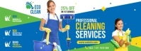 Professional Cleaning Services Ad Facebook-omslagfoto template