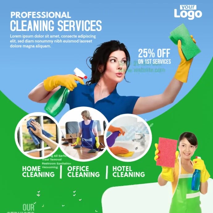 Clean Professional Add Professional Cleaning Services Ad Template | PosterMyWall