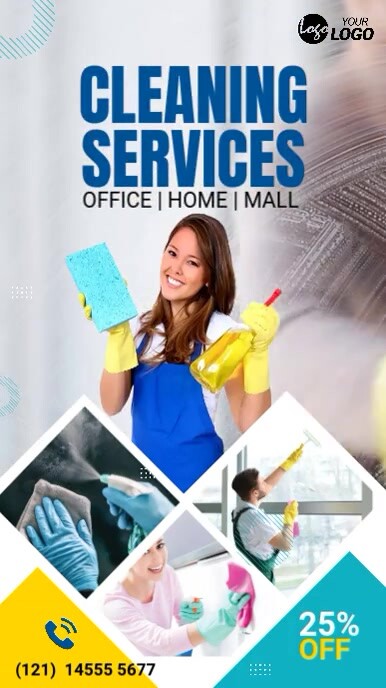 Professional Cleaning Services Ad Instagram Story Instagram-verhaal template