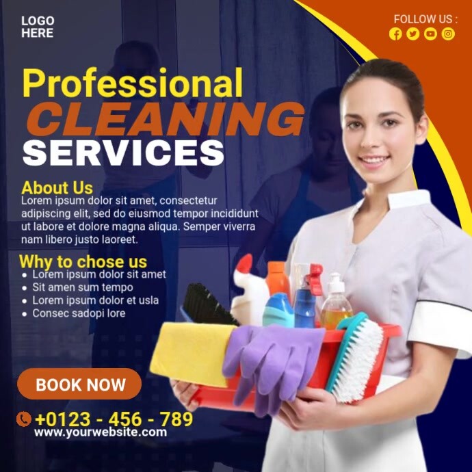 Clean Professional Add Copy of Professional Cleaning Services Ads | PosterMyWall