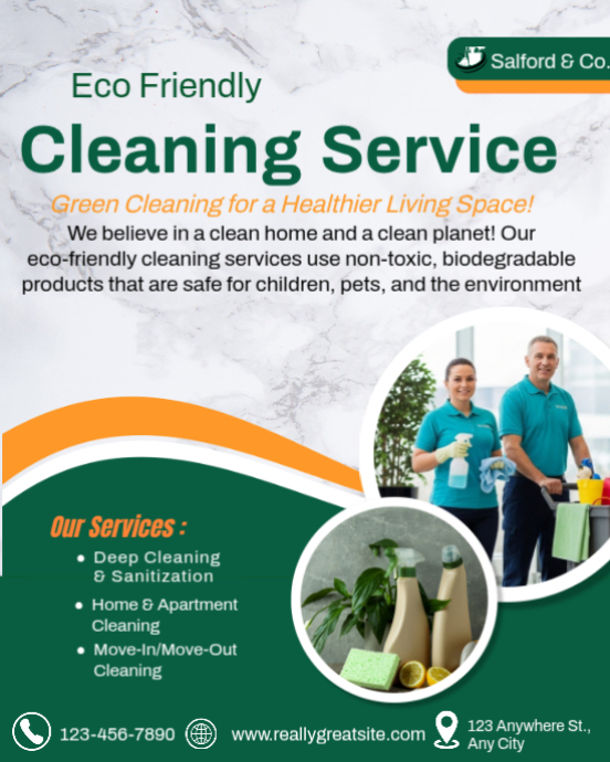Professional Cleaning Services Business Poster Template 🧼 | PosterMyWall