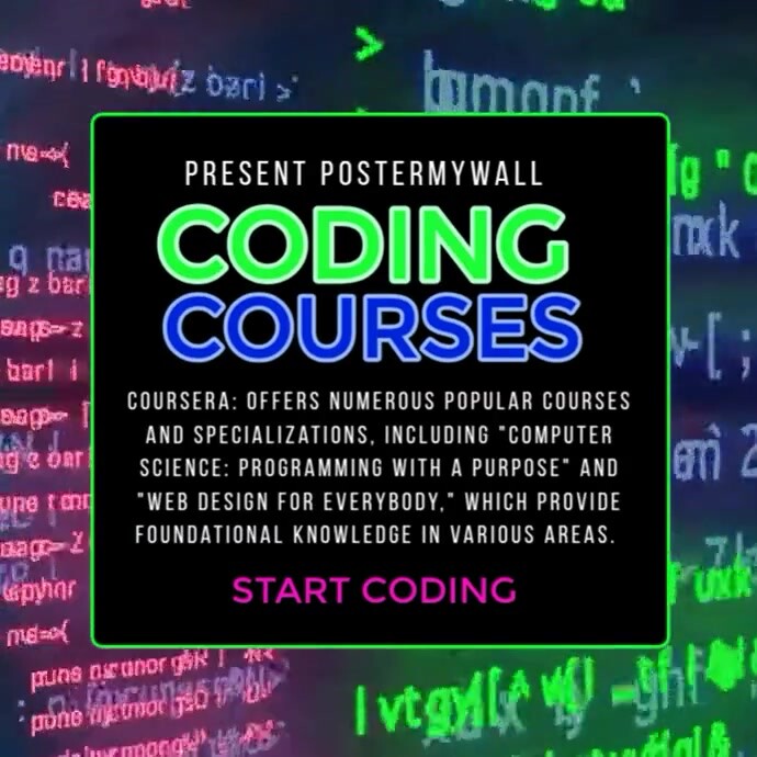 Plantilla de Professional Coding Courses Instagram Post | PosterMyWall