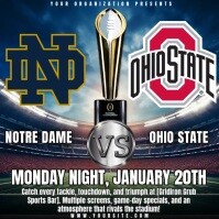 Professional College Football Championship Notre Dame Vs Ohio State Instagram Post template