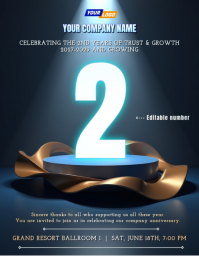Professional Company Anniversary Celebration Flyer Pamflet (VSA Brief) template