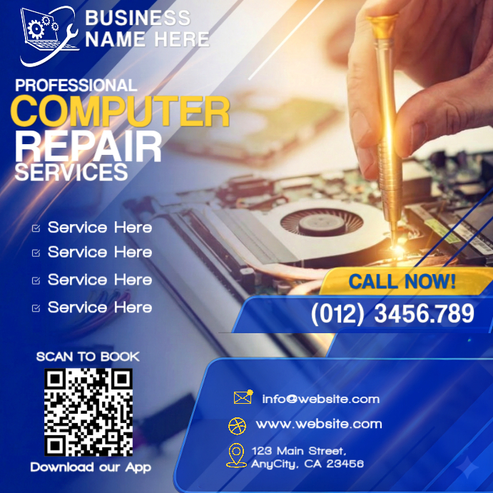 Computer Repair Services Template | PosterMyWall