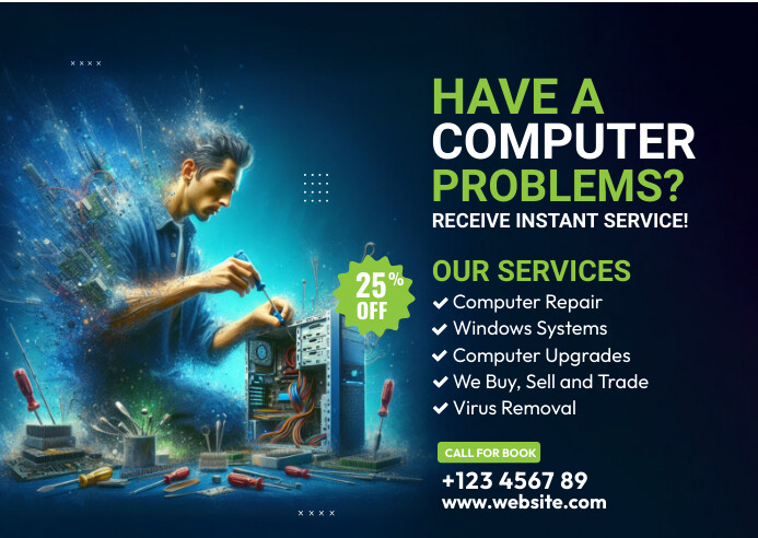 Computer Repaire Post Copy of Professional Computer Repair Postcard | PosterMyWall