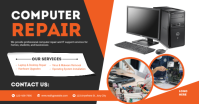 Черный Computer Repair Services Facebook 共享图片 Template