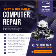 Professional Computer Repair Service Instagram Post Instagram-opslag template