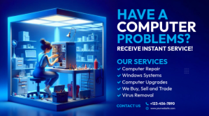 Professional Computer Repair  Twitter Post template