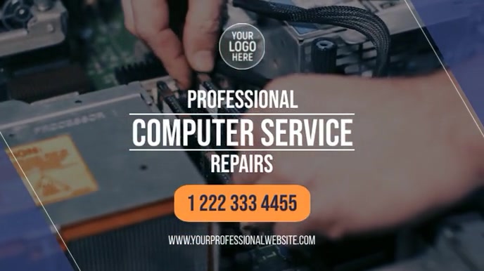 Professional Computer Service Templat | PosterMyWall