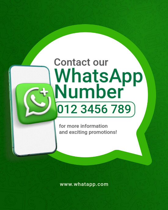 Professional Contact Our Whatsapp Number  Instagram Portrait template