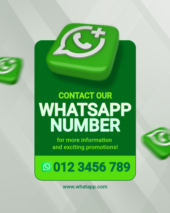 Plantilla de Professional Contact Us Whatsapp Number Instagram Portrait ...