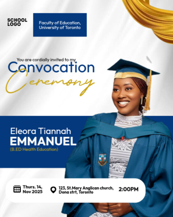 Copy of Professional Convocation Flyer Design Template Instagram ...