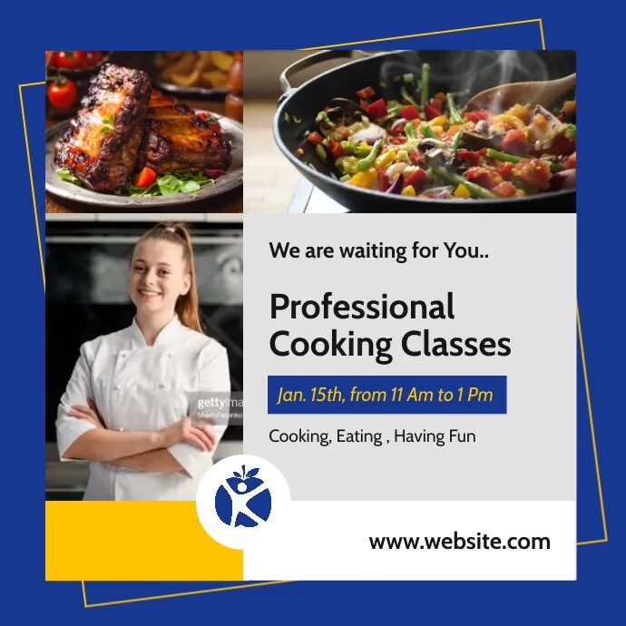 Professional cooking classes advertisement an Template | PosterMyWall