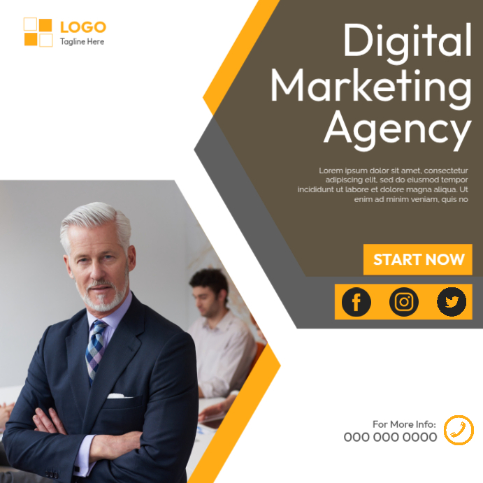 Professional Corporate Business Instagram Post Template | PosterMyWall