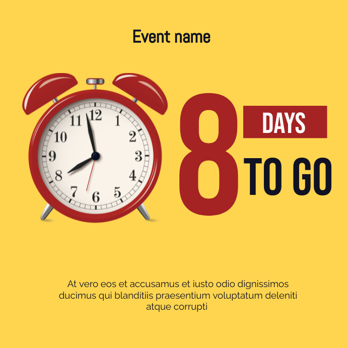 Professional Countdown Poster Instagram Post Template | PosterMyWall