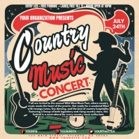 Professional Country Music Festival Flyer, Co Pos Instagram template
