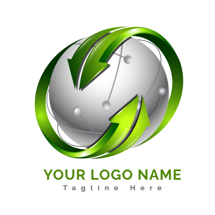 Professional Creative Abstract Sphere 3d Orbits Arrow Vector Logo ...