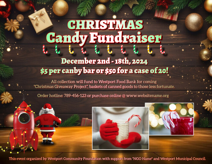 Professional Creative Christmas Fundraiser Poster Flyer Template