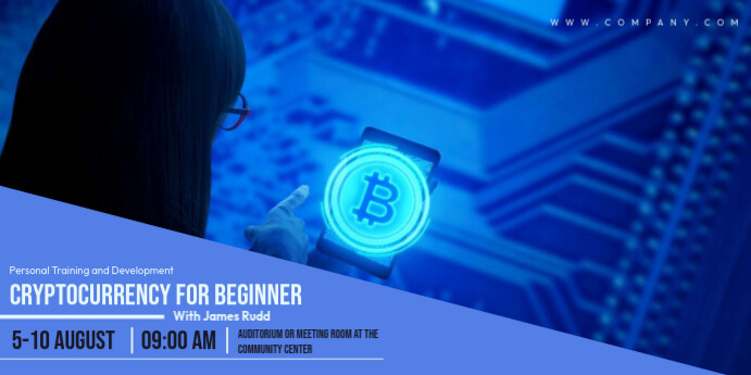Professional Cryptocurrency For Beginner Eventbrite Banner template