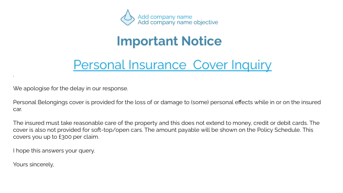 User.notice Examples Professional Customer Notice Template | PosterMyWall