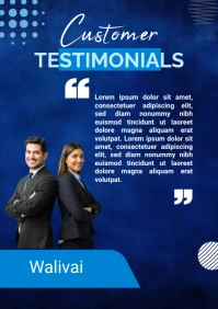 Professional Customer Review Testimonial A1 template