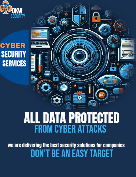 Email Security Posters Professional cyber security information poster design Template ...