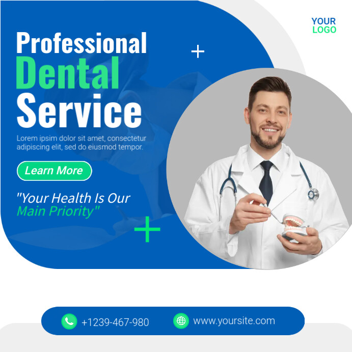 Professional Dental Care Instagram-bericht template