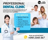 Professional Dentist Ad Template Большой прямоугольник