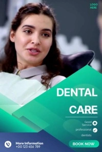 Professional Dentist Video Плакат template