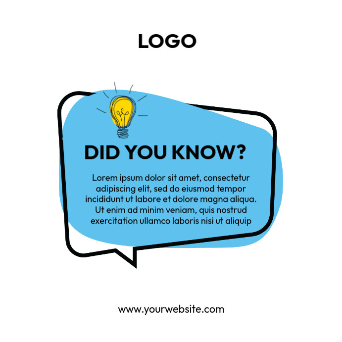 Professional Did You Know Instagram Post template