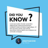 Professional Did You Know poster Iphosti le-Instagram template