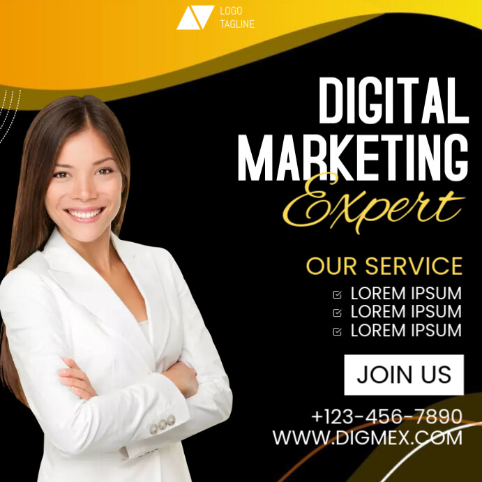 Professional Digital Marketing Expert Instagram Post เทมเพลต | PosterMyWall